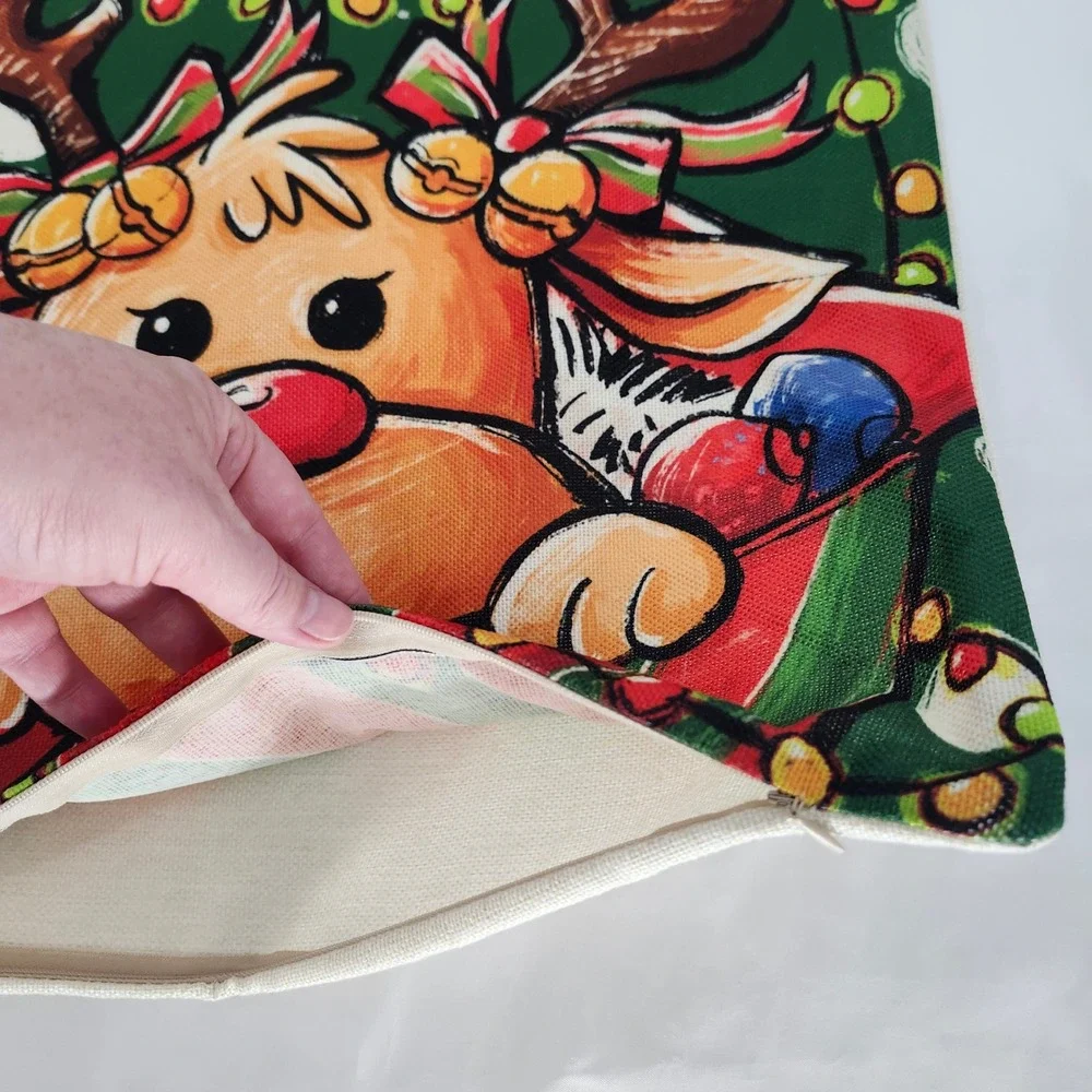 Christmas Reindeer Pillow Cover 18